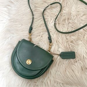 Rare Authentic Vintage Coach Mini Belt Bag in Bottle Green